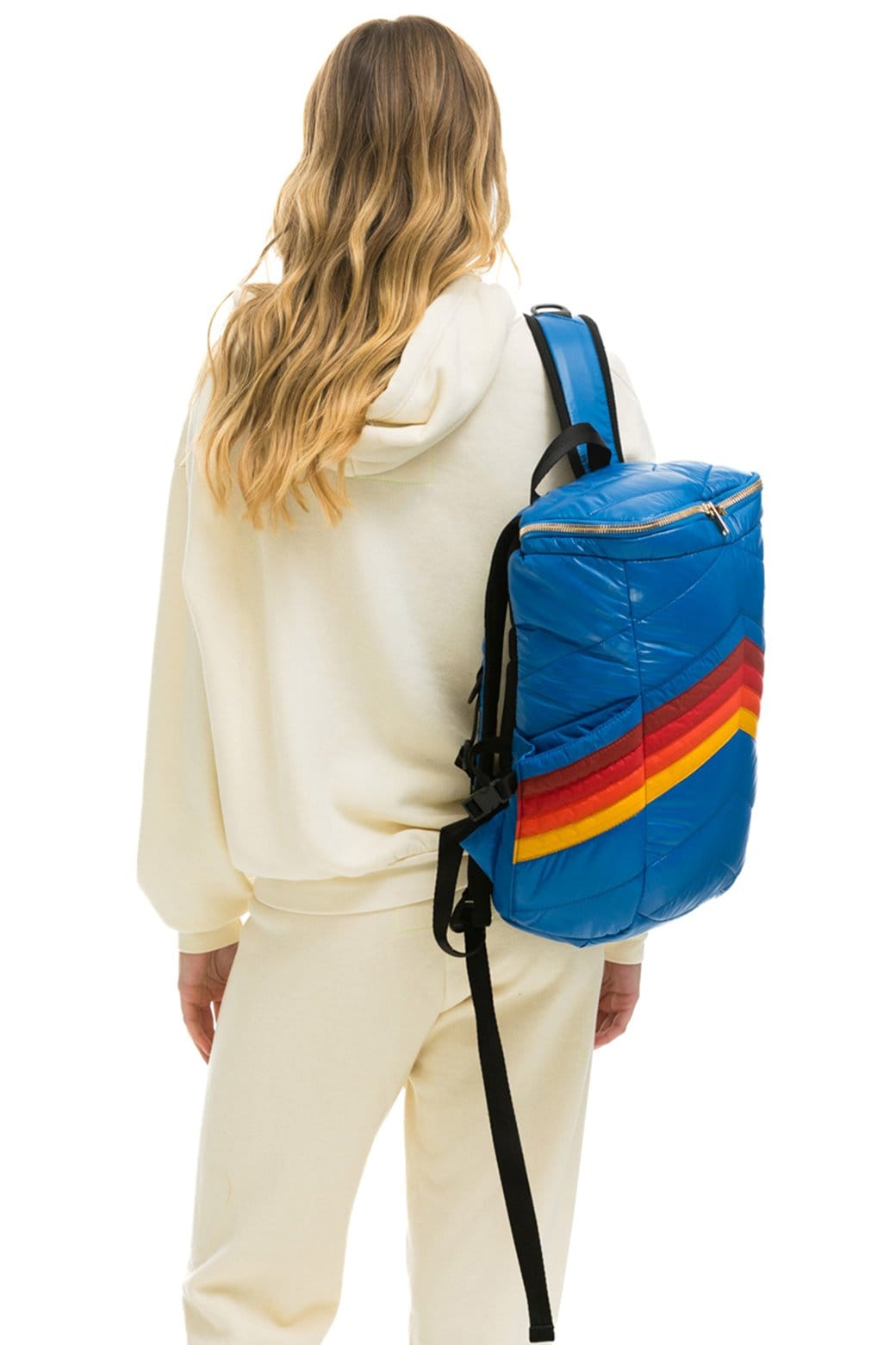 Retro PEAK PUFFER BACKPACK - SNORKEL BLUE GLOSSY