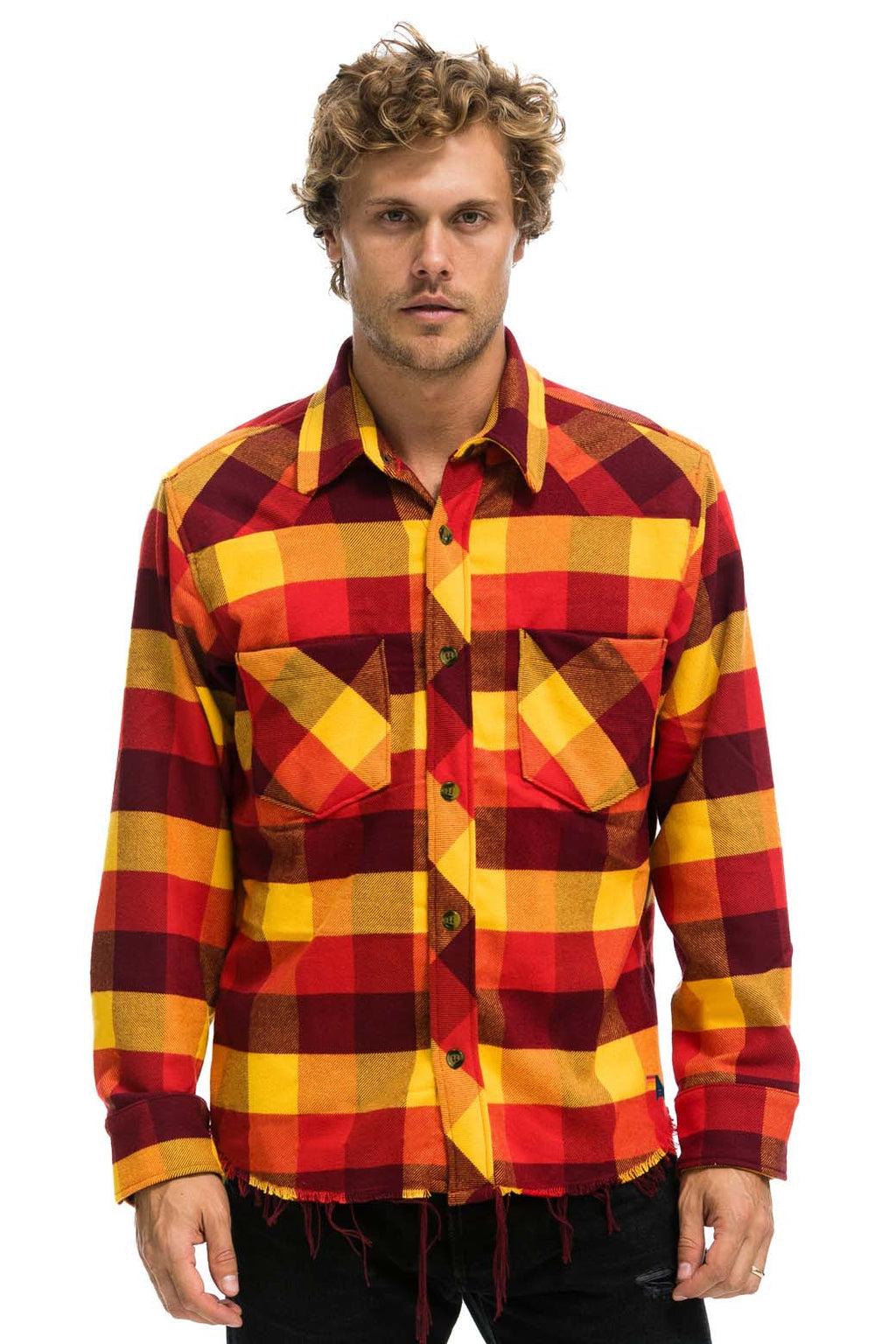 Retro PLAID FLANNEL WESTERN SHIRT - SURFY PLAID