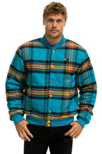 Retro PLAID UNISEX VARSITY JACKET - JACKSON PLAID