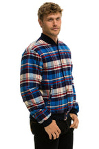Retro PLAID UNISEX VARSITY JACKET - PATRIOT PLAID