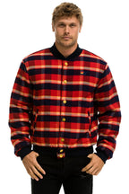 Retro PLAID UNISEX VARSITY JACKET - RUGBY PLAID