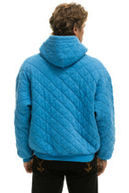 Retro QUILTED RELAXED PULLOVER HOODIE - OCEAN