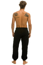 Retro QUILTED SWEATPANTS - BLACK