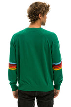 Retro RAINBOW STRIPE SLEEVE UNISEX CASHMERE LIGHT SWEATER - AMAZON