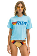 Retro RIDE LOGO BOYFRIEND TEE - SKY