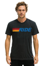 Retro RIDE LOGO TEE - CHARCOAL