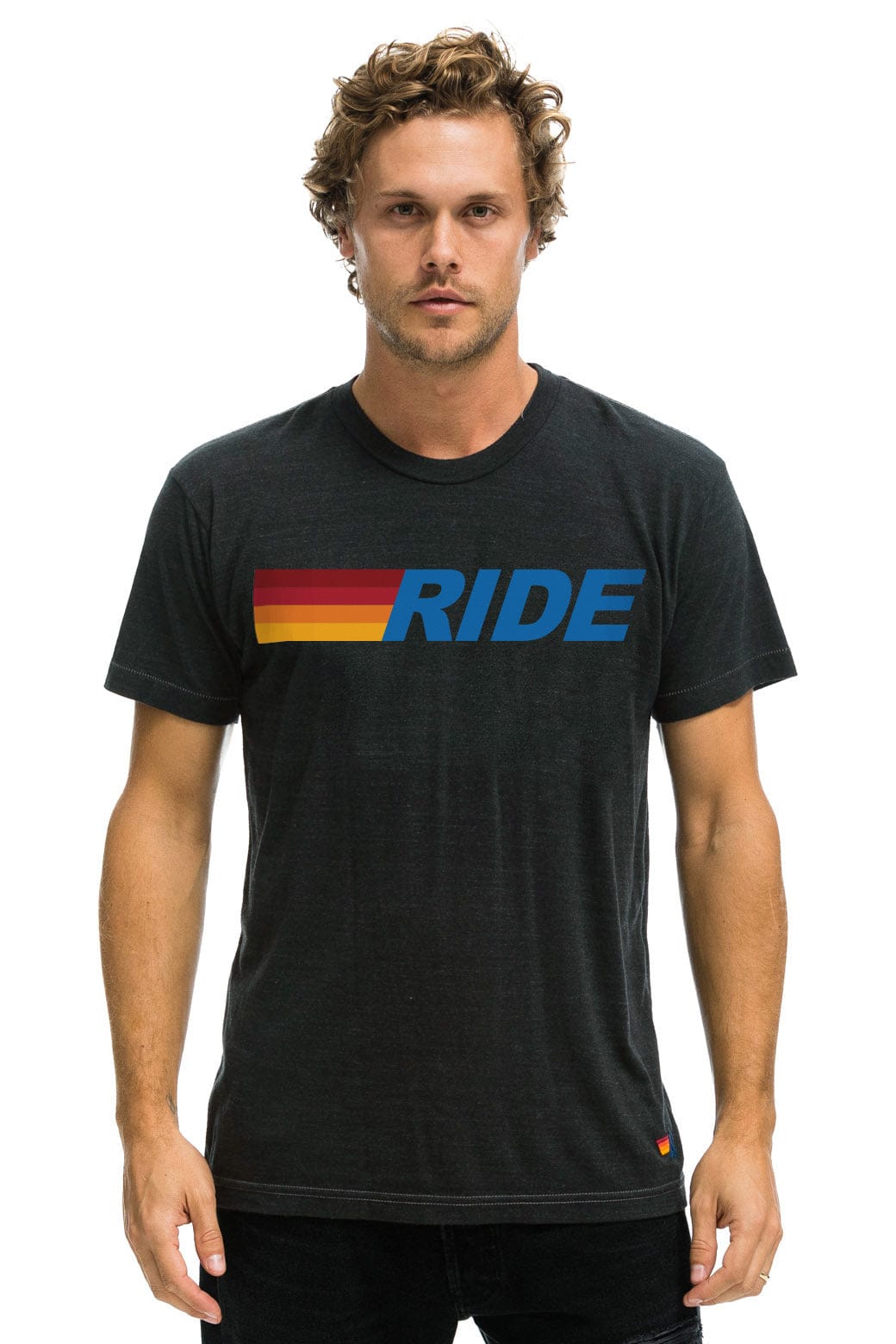 Retro RIDE LOGO TEE - CHARCOAL