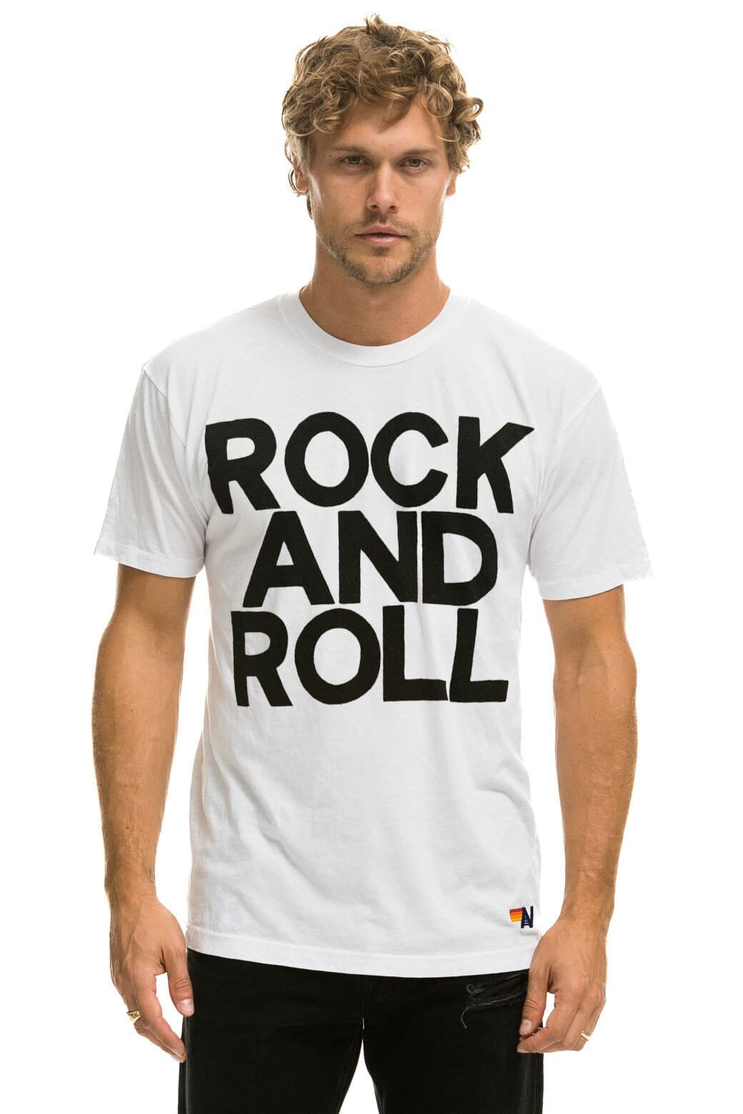 Retro ROCK AND ROLL TEE - WHITE