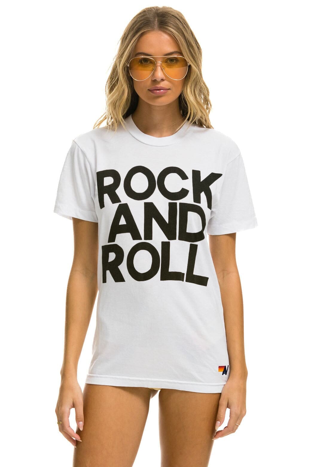 Retro ROCK AND ROLL TEE - WHITE