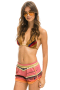 Retro TULUM RAINBOW JOGGER SHORTS - PINK