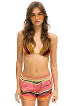 Retro TULUM RAINBOW JOGGER SHORTS - PINK