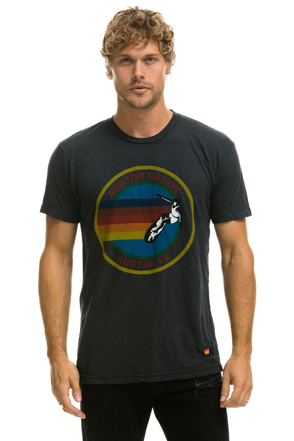 Retro SIGNATURE AUSTIN TEE - CHARCOAL