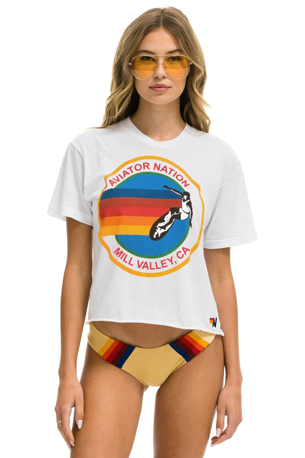 Retro SIGNATURE MILL VALLEY BOYFRIEND TEE - WHITE