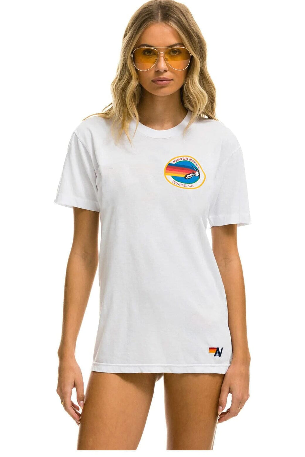 Retro SIGNATURE SMALL VENICE CIRCLE TEE - WHITE