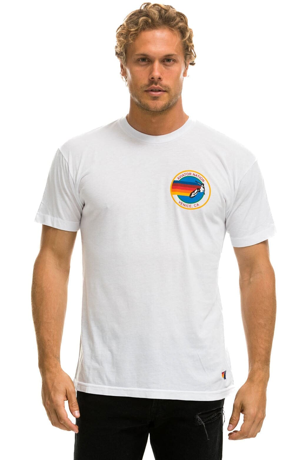 Retro SIGNATURE SMALL VENICE CIRCLE TEE - WHITE