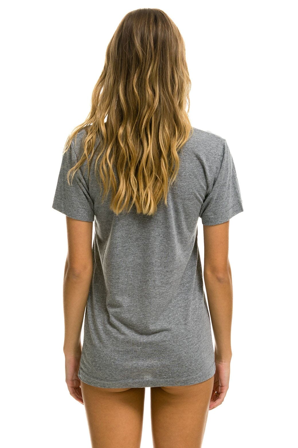 Retro SIGNATURE TEXAS SMALL LOGO TEE - HEATHER GREY