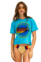 Retro SIGNATURE VAIL BOYFRIEND TEE - NEON BLUE