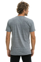 Retro SMILEY 2 CREW TEE - HEATHER GREY