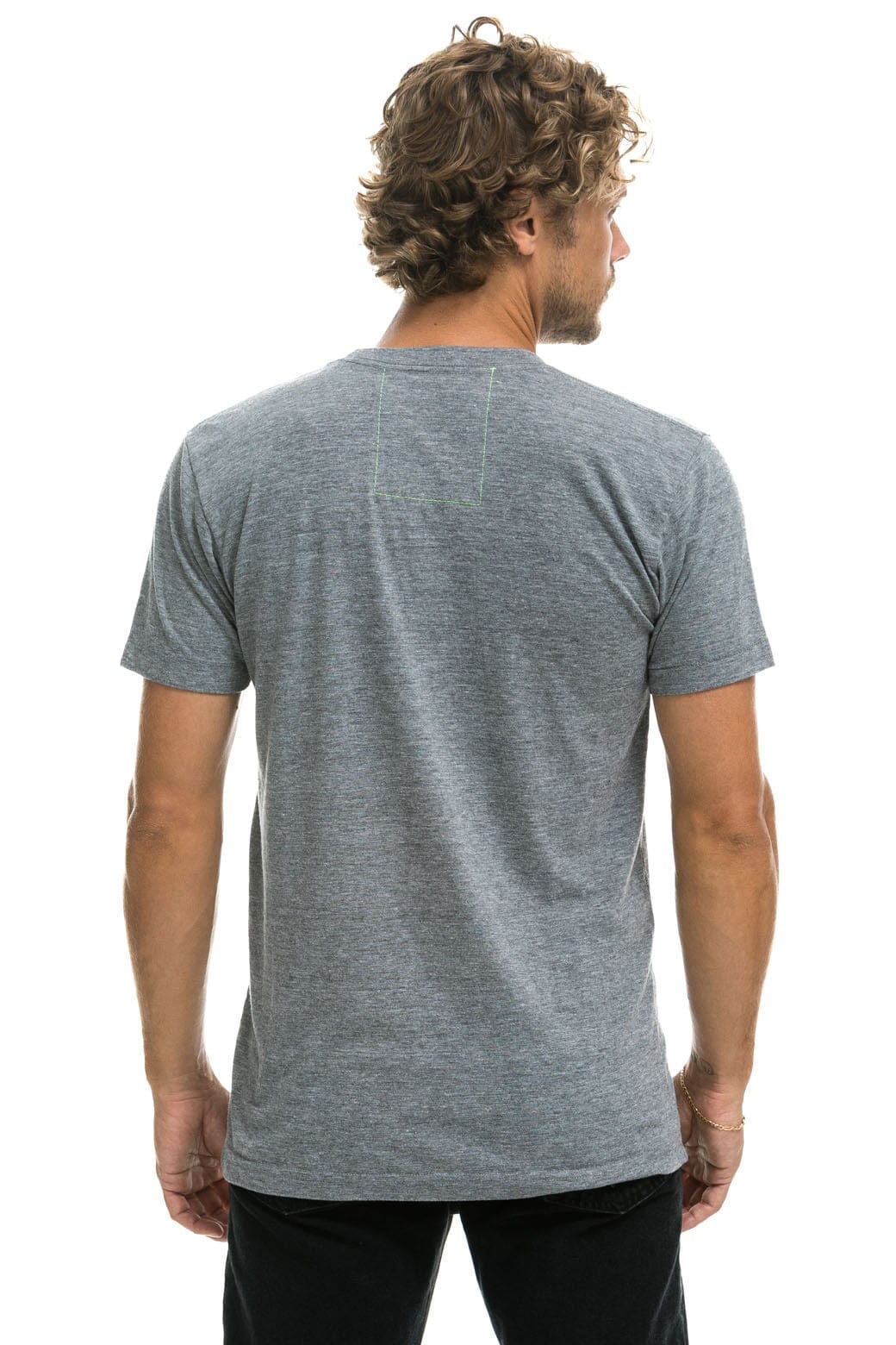 Retro SMILEY 2 CREW TEE - HEATHER GREY