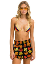 Retro SMILEY BINGO WOMENS LOUNGER SHORT - BLACK