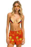 Retro SMILEY BINGO WOMENS LOUNGER SHORT - RED