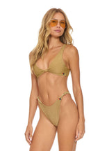 Retro SPARKLE RIVIERA KNOT CHEEKY BIKINI BOTTOMS - SAND