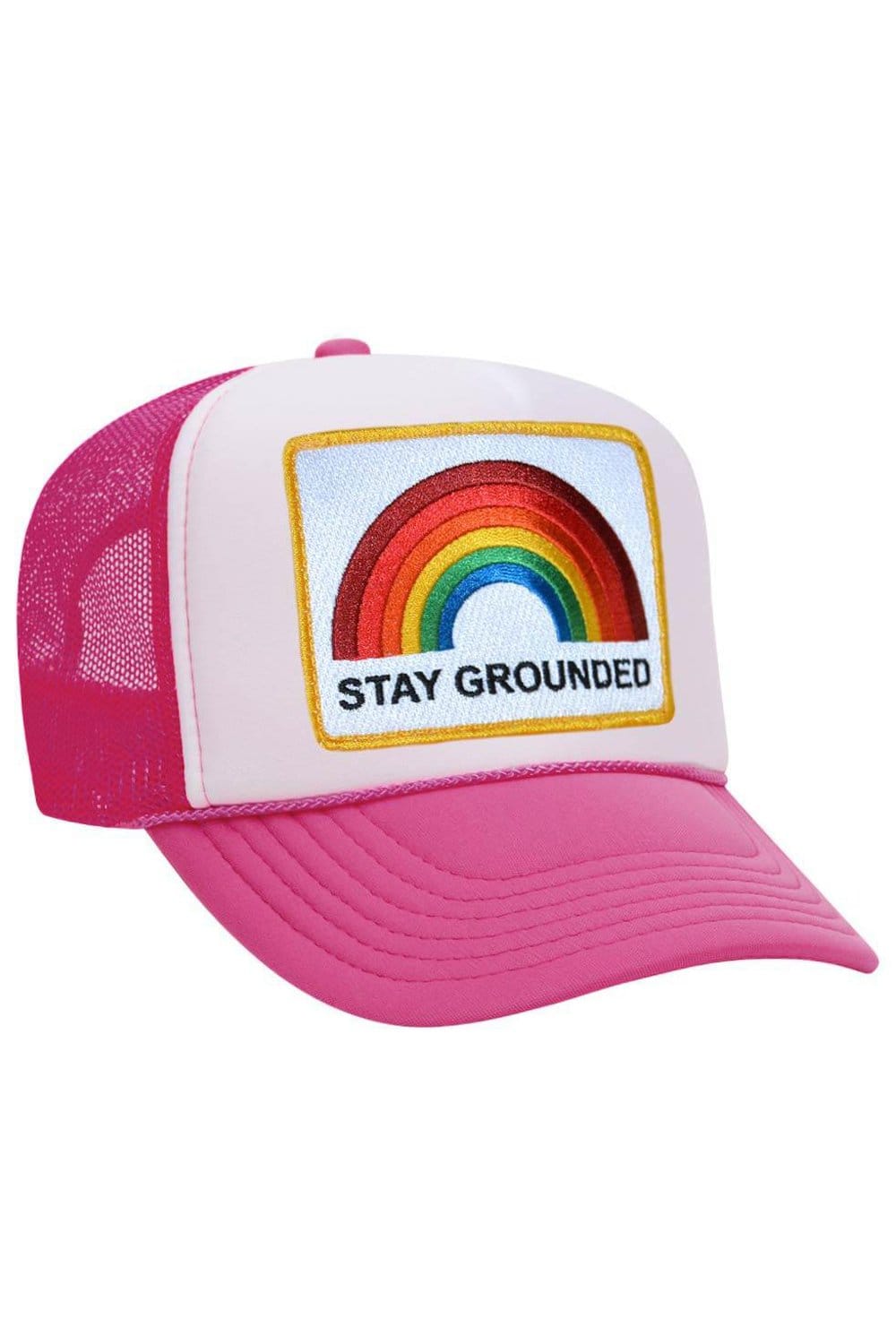 Retro STAY GROUNDED TRUCKER HAT