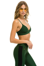 Retro TRIANGLE ADJUSTABLE WOMENS SPORTS BRA - FOREST