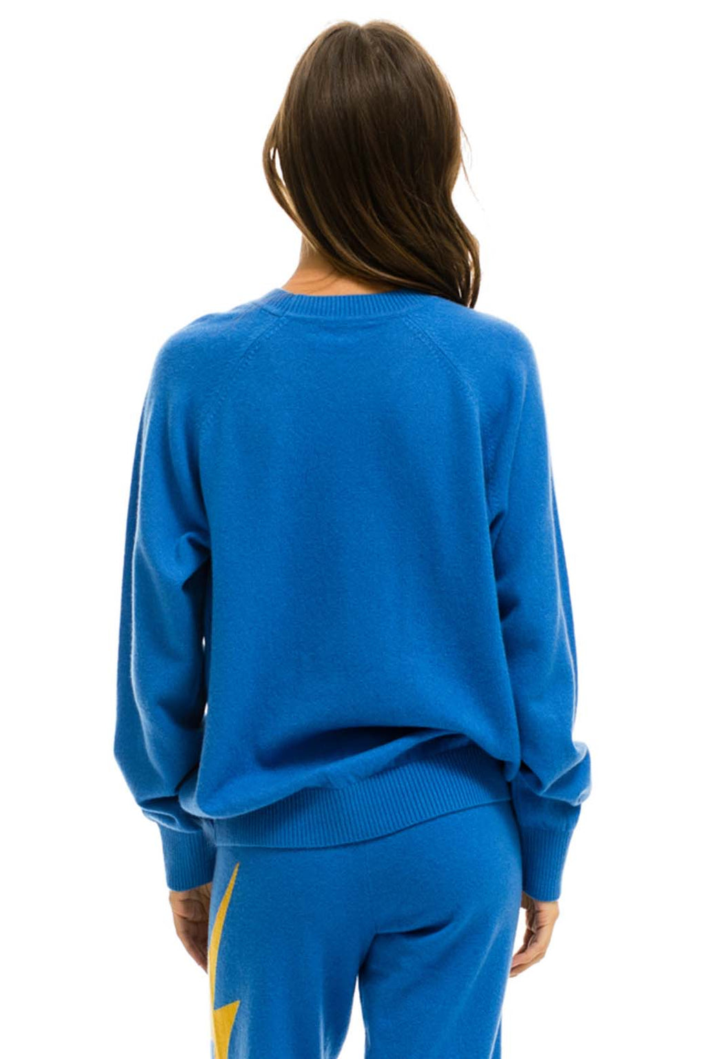 Retro UNISEX BOLT CASHMERE LIGHT SWEATER - VINTAGE BLUE BLUE BOLT