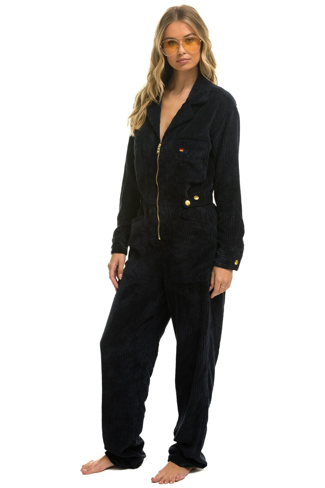 Retro UNISEX CORDUROY FLIGHT SUIT - NAVY