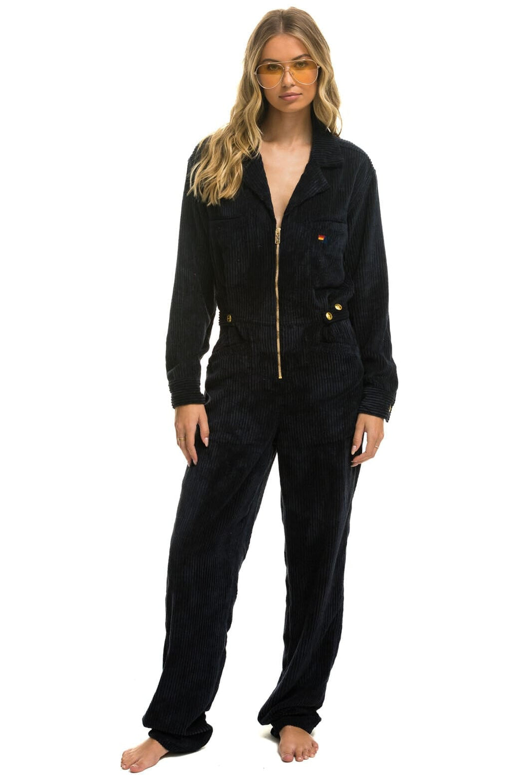 Retro UNISEX CORDUROY FLIGHT SUIT - NAVY