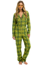 Retro UNISEX PLAID FLIGHT SUIT - AVOCADO PLAID