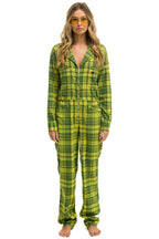 Retro UNISEX PLAID FLIGHT SUIT - AVOCADO PLAID