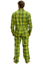 Retro UNISEX PLAID FLIGHT SUIT - AVOCADO PLAID