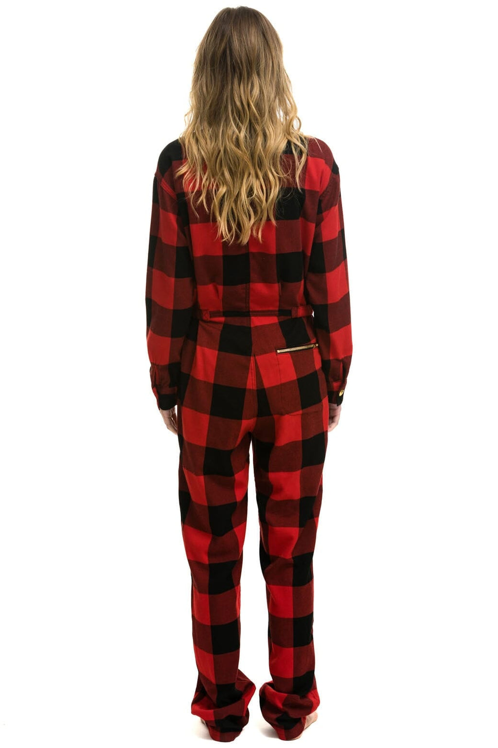 Retro UNISEX PLAID FLIGHT SUIT - BUFFALO PLAID