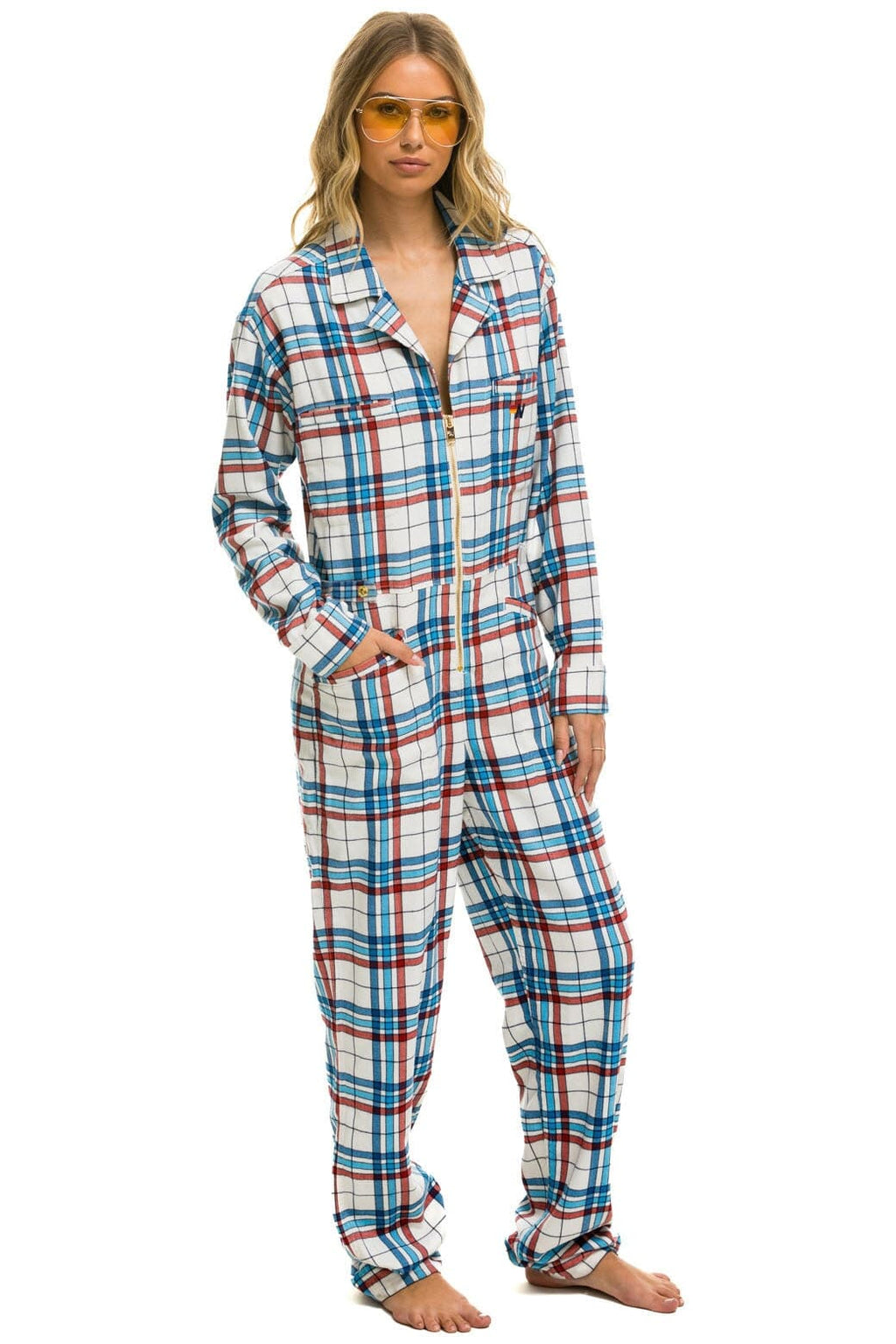 Retro UNISEX PLAID FLIGHT SUIT - MONTAUK PLAID