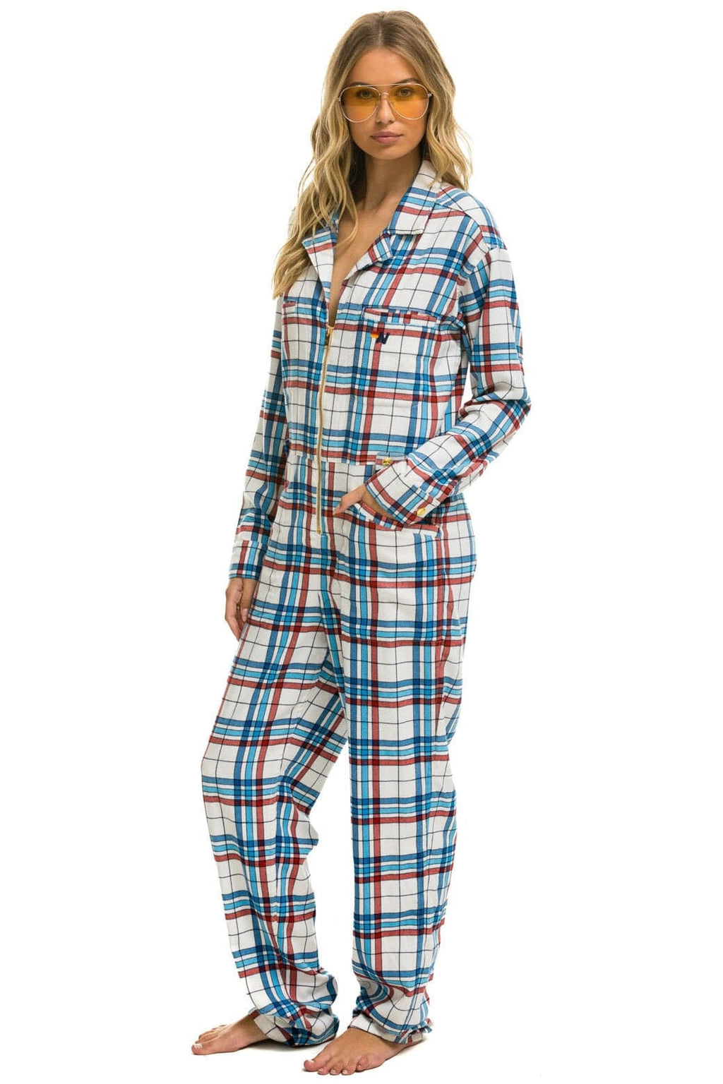 Retro UNISEX PLAID FLIGHT SUIT - MONTAUK PLAID