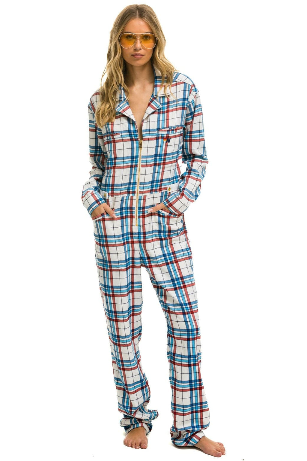 Retro UNISEX PLAID FLIGHT SUIT - MONTAUK PLAID