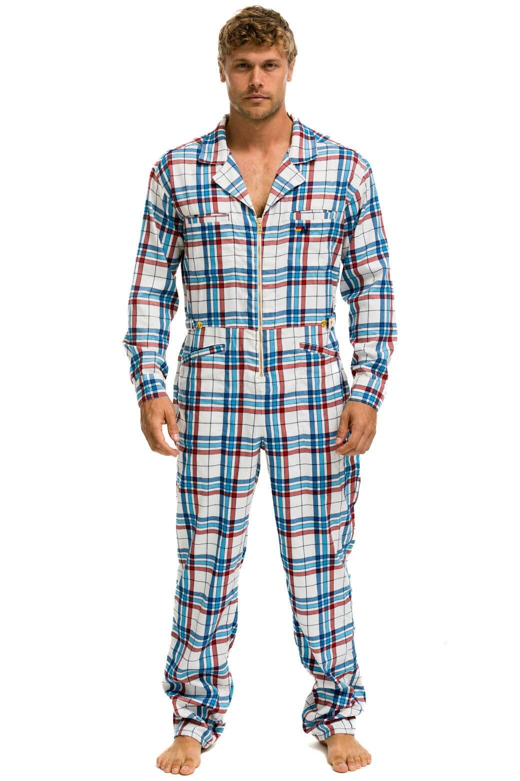 Retro UNISEX PLAID FLIGHT SUIT - MONTAUK PLAID