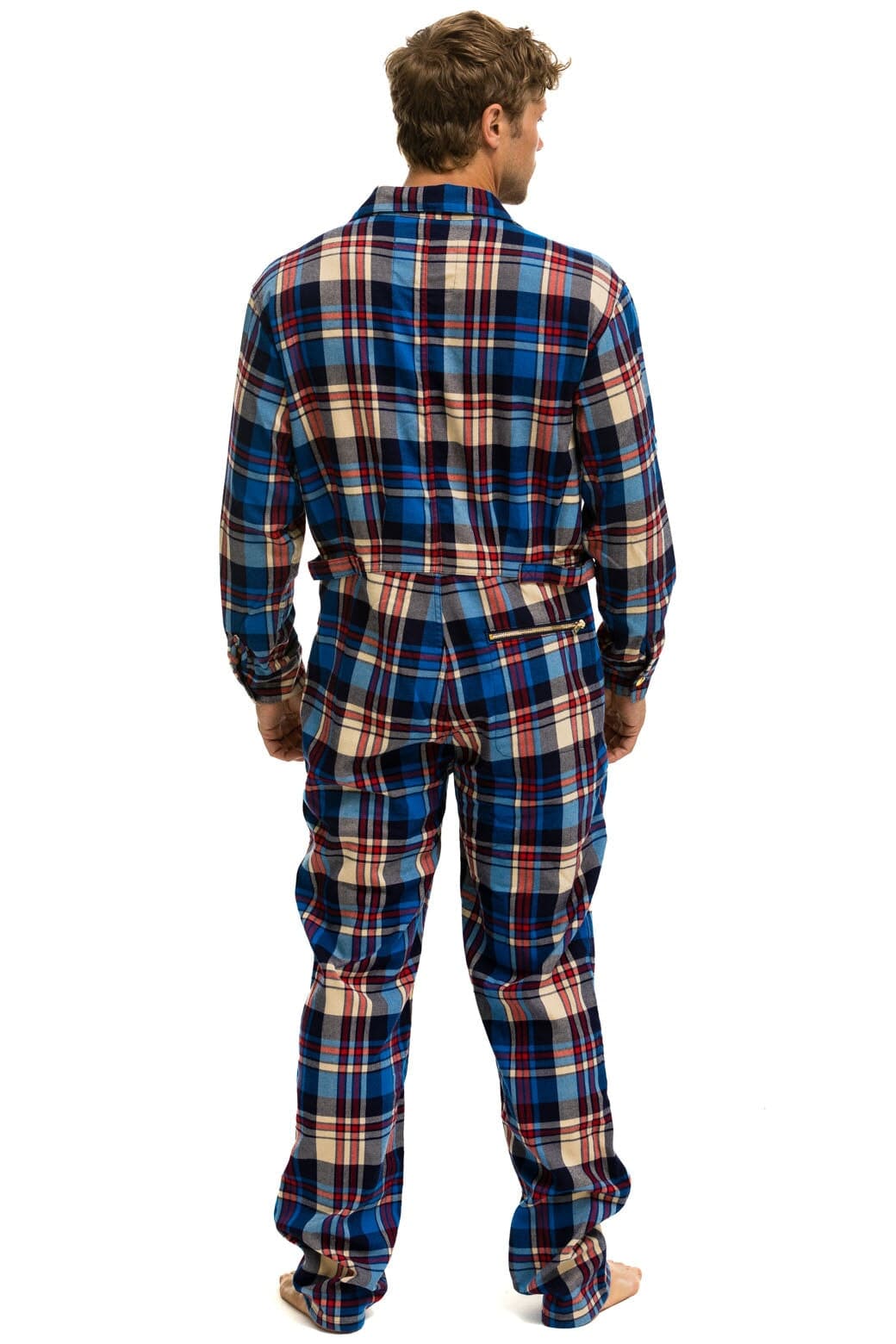 Retro UNISEX PLAID FLIGHT SUIT - PATRIOT PLAID
