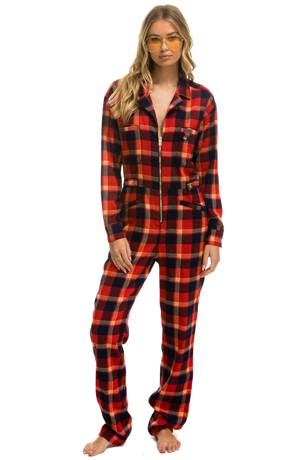 Retro UNISEX PLAID FLIGHT SUIT - RUGBY PLAID