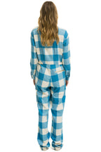 Retro UNISEX PLAID FLIGHT SUIT - SKY PLAID