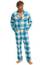 Retro UNISEX PLAID FLIGHT SUIT - SKY PLAID
