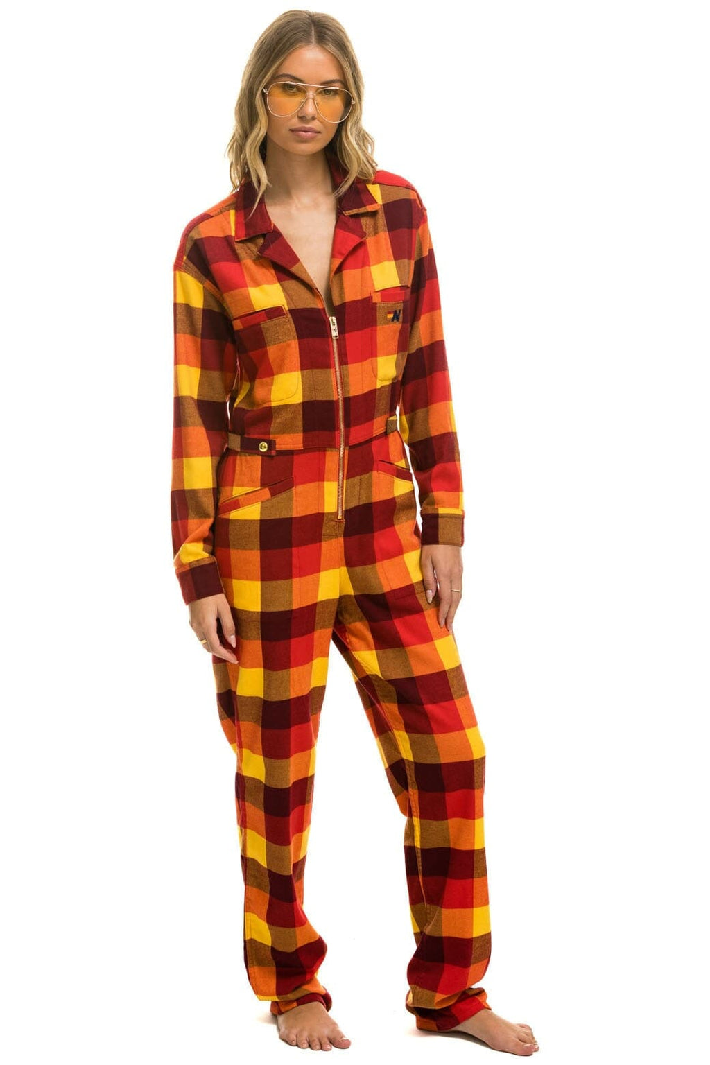 Retro UNISEX PLAID FLIGHT SUIT - SURFY PLAID