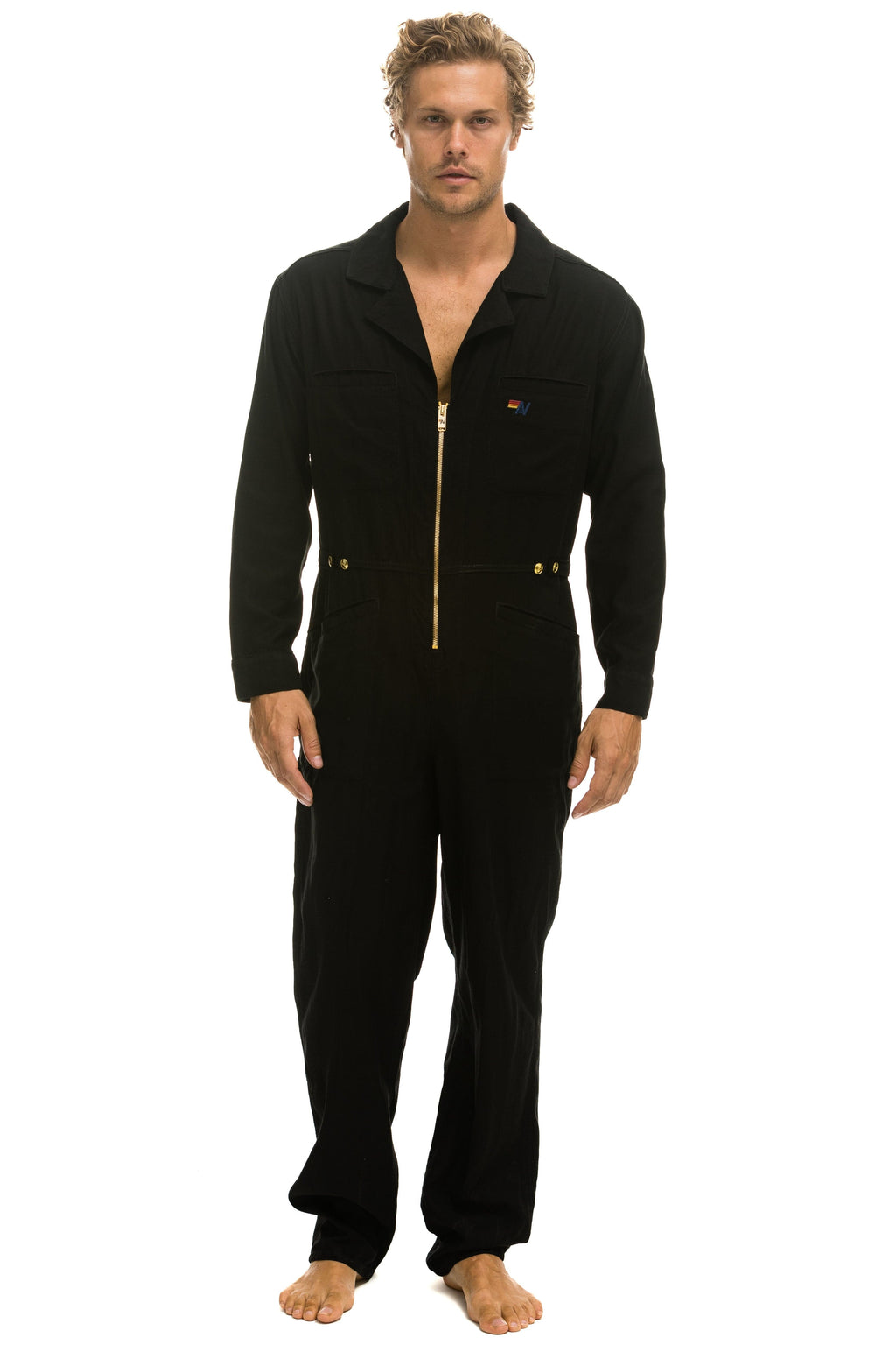 Retro UNISEX TWILL FLIGHT SUIT - BLACK