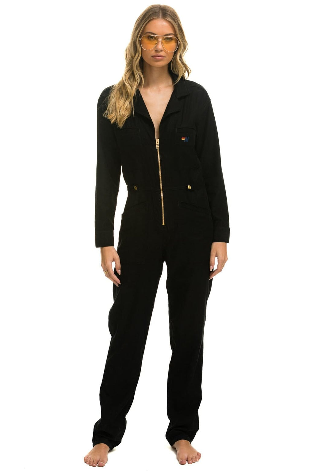 Retro UNISEX TWILL FLIGHT SUIT - BLACK