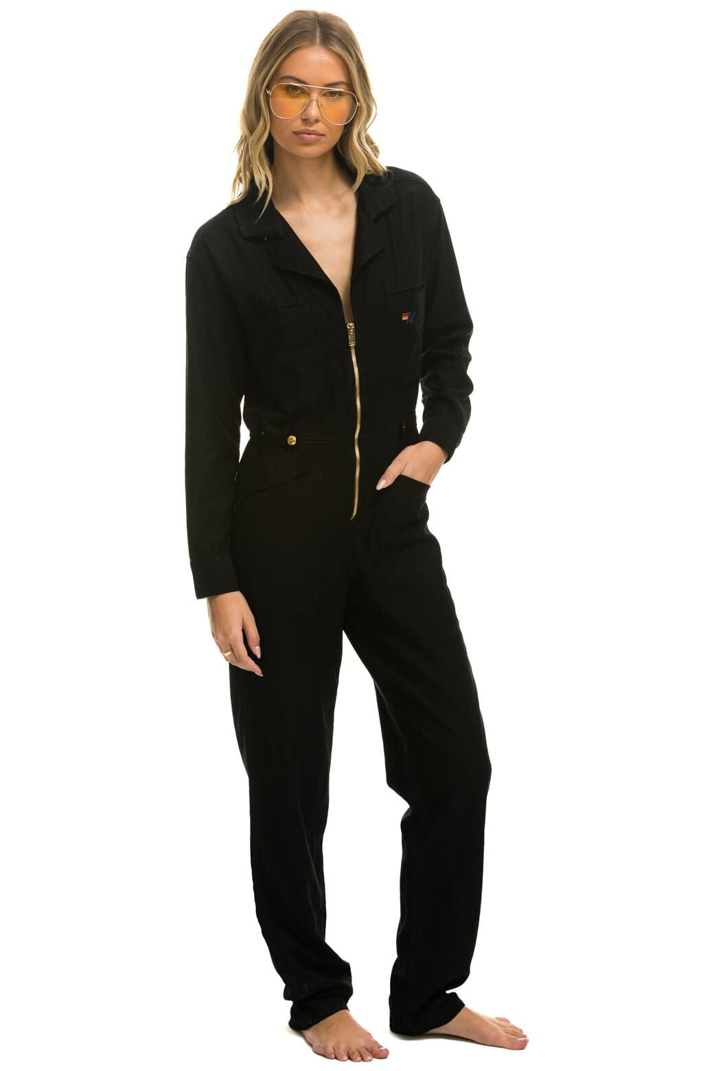 Retro UNISEX TWILL FLIGHT SUIT - BLACK