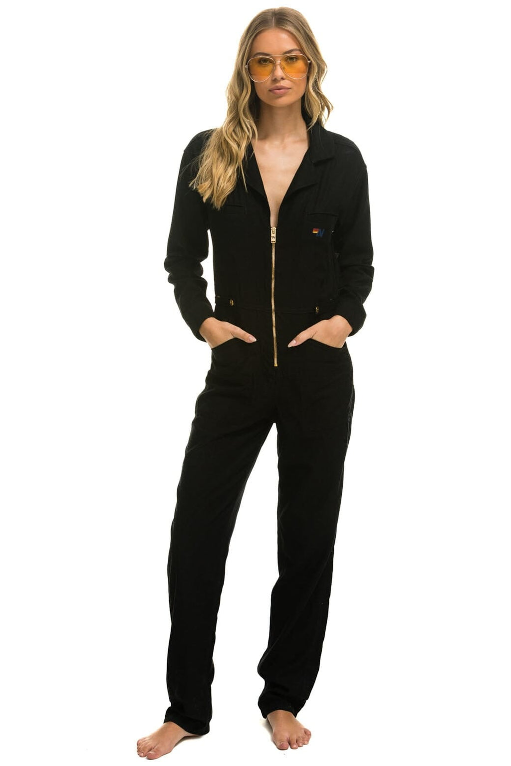 Retro UNISEX TWILL FLIGHT SUIT - BLACK