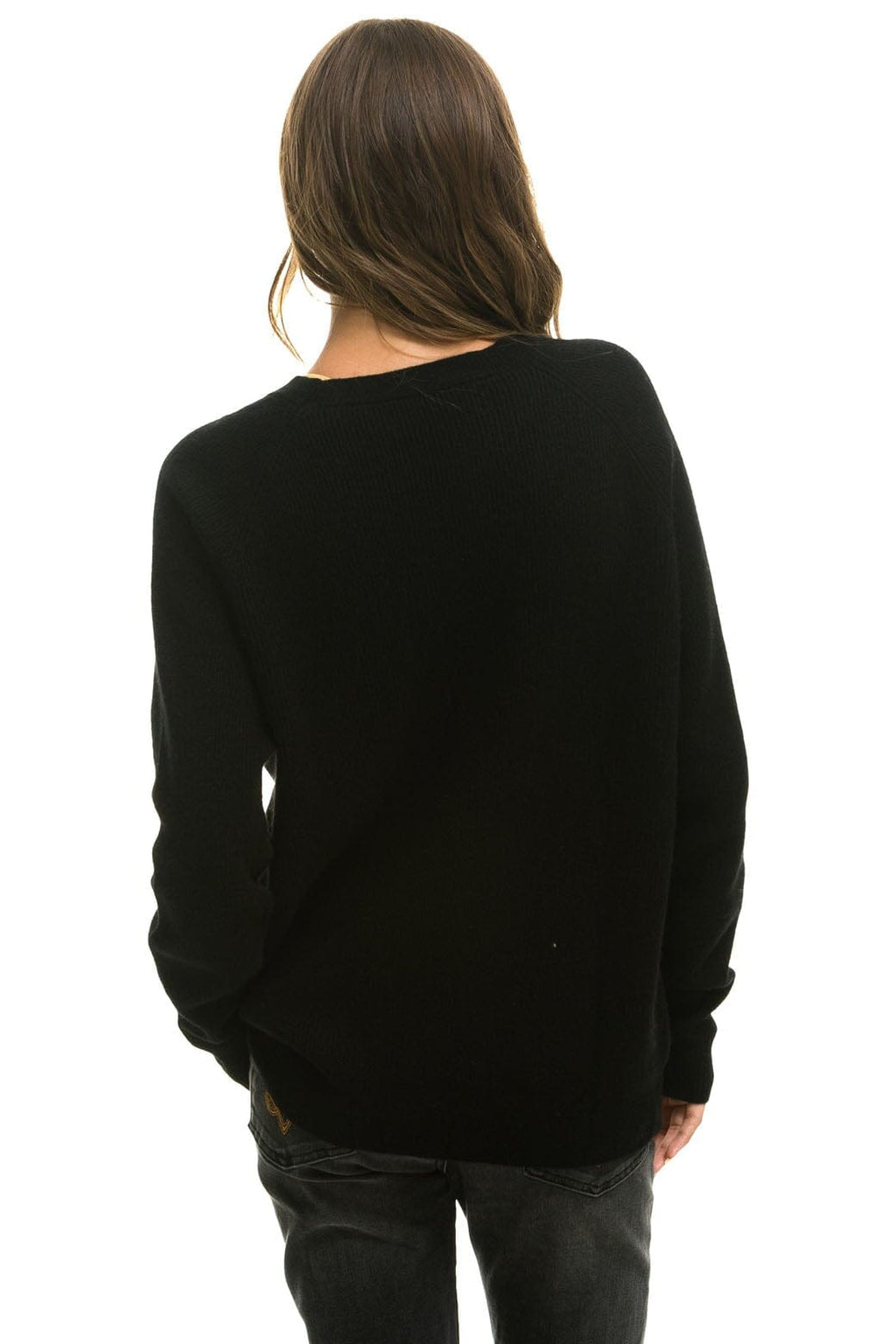 Retro VINTAGE CABIN 2 UNISEX CASHMERE SWEATER - BLACK
