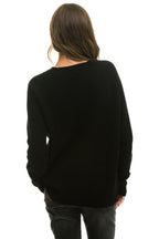 Retro VINTAGE CABIN 2 UNISEX CASHMERE SWEATER - BLACK